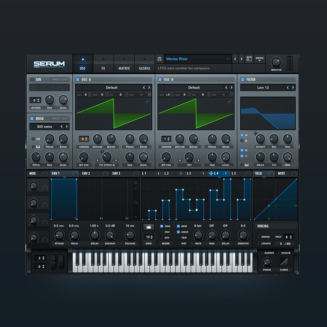 Disseny d'un riser amb Xfer Serum